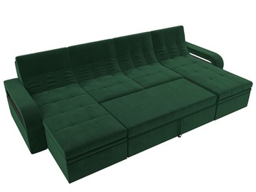 П-образный диван Лига-035 мини, Зеленый (велюр) в Урае - предосмотр 1