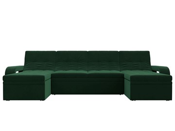 П-образный диван Лига-035 мини, Зеленый (велюр) в Урае - предосмотр 3
