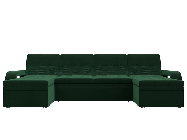 П-образный диван Лига-035 мини, Зеленый (велюр) в Урае - изображение 3