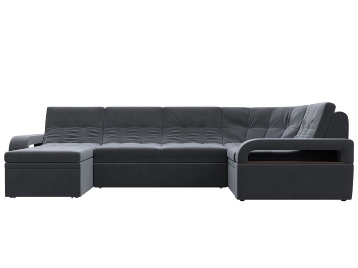 П-образный диван Лига-035, Серый (велюр) в Когалыме - изображение 3