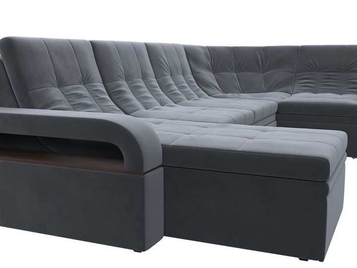 П-образный диван Лига-035, Серый (велюр) в Когалыме - изображение 4