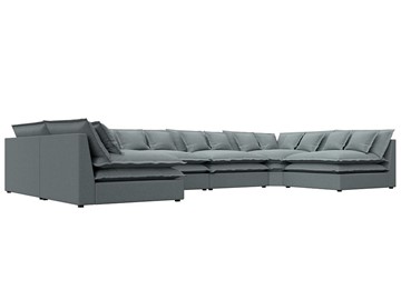 Большой П-образный диван Лига-040, Амур серый (рогожка) в Урае - предосмотр 2