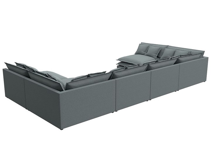 Большой П-образный диван Лига-040, Амур серый (рогожка) в Урае - изображение 5