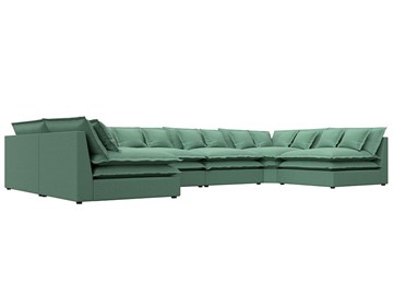 Большой П-образный диван Лига-040, Амур зеленый (рогожка) в Урае - предосмотр 2