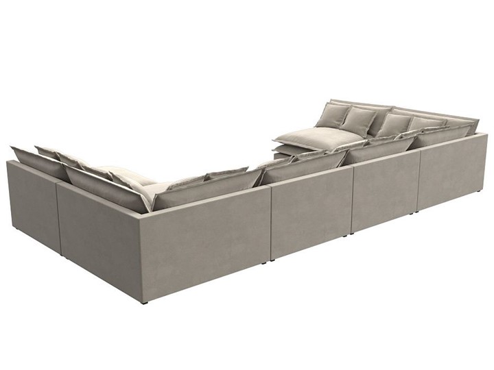 Большой П-образный диван Лига-040, Бежевый (микровельвет) в Урае - изображение 5