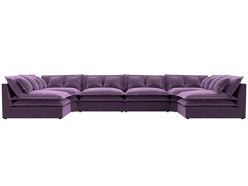 Большой П-образный диван Лига-040, Сиреневый (микровельвет) в Когалыме - предосмотр 1