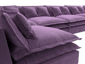 Большой П-образный диван Лига-040, Сиреневый (микровельвет) в Когалыме - предосмотр 3