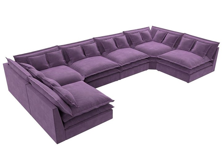 Большой П-образный диван Лига-040, Сиреневый (микровельвет) в Когалыме - изображение 4