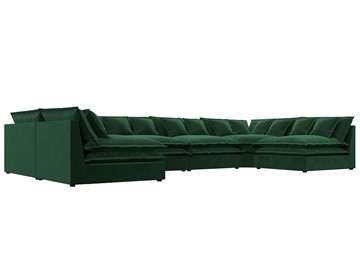 Большой П-образный диван Лига-040, Зеленый (велюр) в Югорске - предосмотр 2