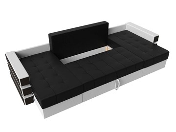 П-образный диван Венеция боннель, Черный\Белый (Экокожа) в Когалыме - предосмотр 6