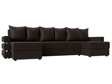 П-образный диван Венеция боннель, Коричневый (Экокожа) в Нижневартовске