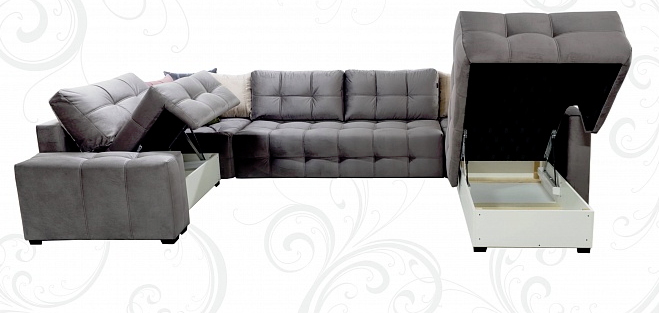 П-образный диван Италия 405х230х255х80 в Сургуте купить по доступной цене -цена 201745 р