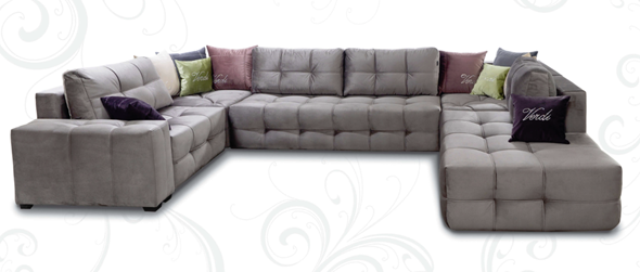 П-образный диван Италия 405х230х255х80 в Сургуте купить по доступной цене -цена 201745 р