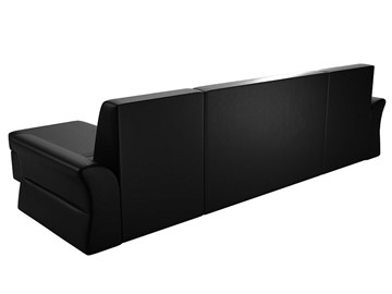 Большой П-образный диван Клайд, Черный (Экокожа) в Когалыме - предосмотр 4