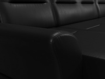 Большой П-образный диван Клайд, Черный (Экокожа) в Когалыме - предосмотр 5
