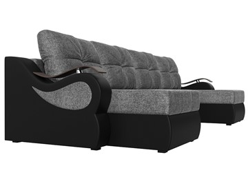 П-образный диван Меркурий П, Серый/черный (рогожка/экокожа) в Советском - предосмотр 2