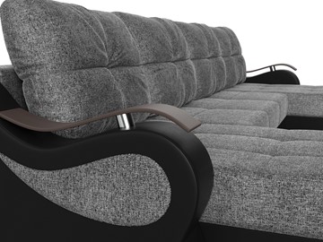 П-образный диван Меркурий П, Серый/черный (рогожка/экокожа) в Когалыме - предосмотр 3