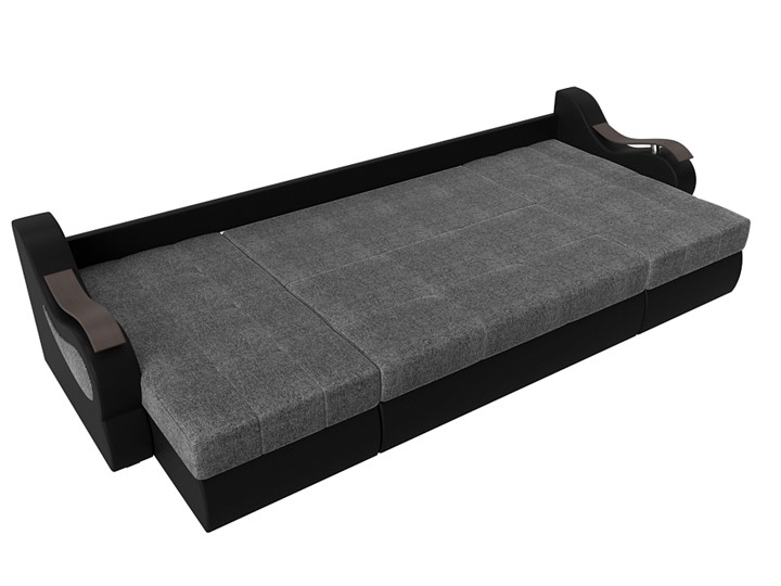 П-образный диван Меркурий П, Серый/черный (рогожка/экокожа) в Советском - изображение 5