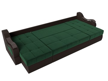 П-образный диван Меркурий П, Зеленый\Коричневый (Велюр\Экокожа) в Когалыме - предосмотр 1