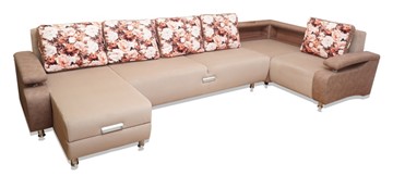 П-образный диван Престиж-15 люкс с полкой в Урае