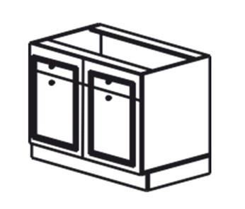 Кухонная тумба Веста рабочая двухдверная с ящиками 820*600*525 мм в Урае