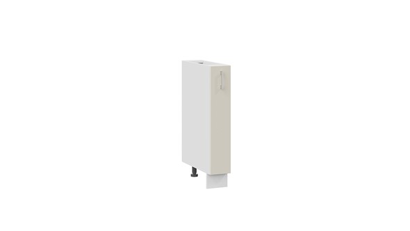 Шкаф напольный с выдвижной корзиной Габриэлла 1Н15К (Белый/Крем) в Когалыме - изображение