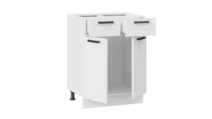 Кухонная тумба с ящиками Лорас 1Н6Я1 (Белый/Холст белый) в Лангепасе - изображение 1