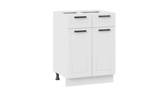 Кухонная тумба с ящиками Лорас 1Н6Я1 (Белый/Холст белый) в Лангепасе - изображение