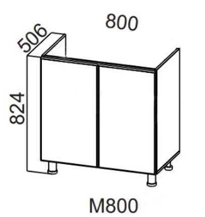 Кухонная тумба Модерн м800 в Лангепасе - изображение