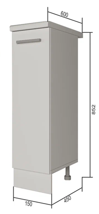 Тумба с дверью Н 15, Мокко/Белый в Урае - изображение