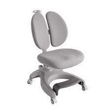 Детский стул FunDesk Solerte Grey с подставкой для ног + чехол для кресла в подарок в Лангепасе - изображение