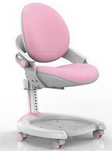 Растущее детское кресло Mealux ZMAX-15 Plus, Y-710 PN Light, белый металл, обивка светло-розовая однотонная в Урае