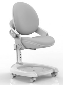 Растущее кресло Mealux ZMAX-15 Plus, Y-710 BL, белый металл, обивка серая однотонная в Югорске