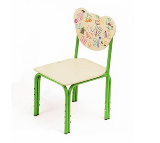 Детский стул Кузя 1-3 Азбука (Зеленый) в Нижневартовске