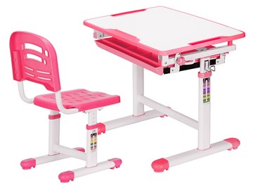 Растущий стол и стул Mealux EVO-06 Pink, розовая в Лангепасе