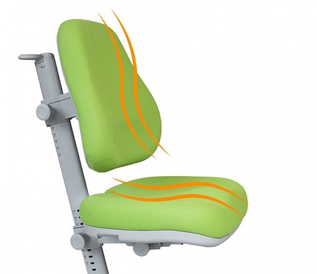 Комплект растущая парта + стул Mealux EVO Evo-40 Z (арт. Evo-40 Z + Y-110 TG) / (стол+полка+кресло) / белый, зеленый, серый в Когалыме - изображение 6