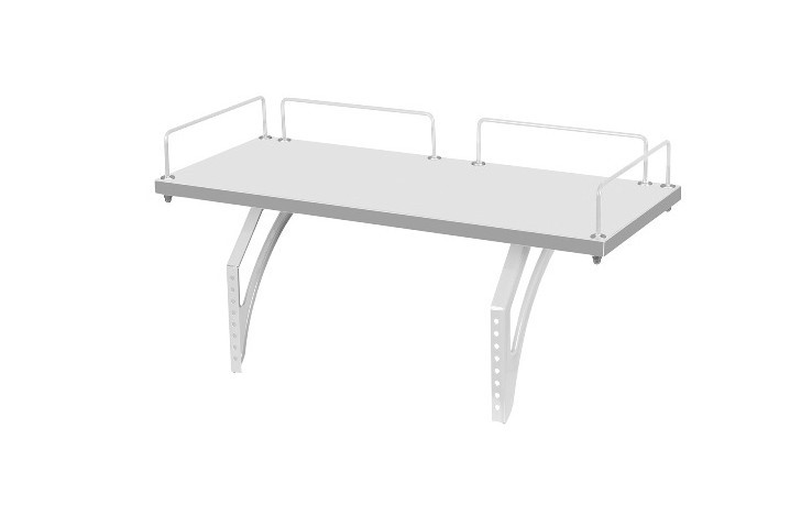 Детский стол-трансформер 1/75-40 (СУТ.25) + Polka_z 1/600 (2 шт.) + Polka_b 1/550 (2 шт.)  + Tumba 1 белый/серый/бежевый в Советском - изображение 2