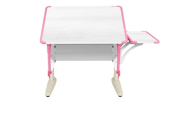 Детский стол-трансформер 4/75 (СУТ.41) + Polka_b 4/550 Рамух белый/бежевый/розовый в Лангепасе