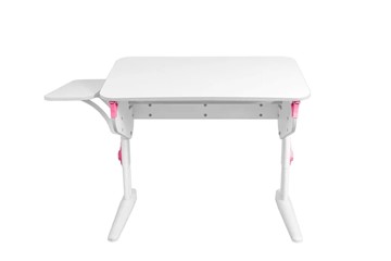 Детский стол-трансформер 5/100 (СУТ.46) + Polka_b 5/550 Рамух белый/белый/розовый в Радужном