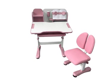 Стол растущий и стул Vivo Pink FUNDESK в Лангепасе - предосмотр 3