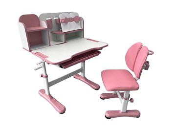 Стол растущий и стул Vivo Pink FUNDESK в Лангепасе - предосмотр 4
