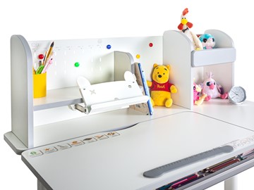 Детский стол-трансформер Mealux Vancouver Multicolor BL, белый + серый (BD-620 W/MC + PN) в Сургуте - предосмотр 12