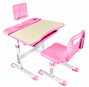 Детский стол-трансформер RIFFORMA SET-17A, розовый, клен в Пыть-Яхе