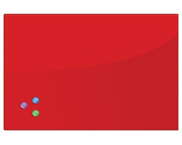 Доска магнитно-маркерная стеклянная BRAUBERG 40х60 см, красная в Когалыме
