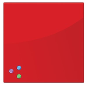 Магнитно-маркерная стеклянная доска BRAUBERG 45х45 см, красная в Урае
