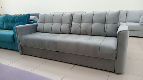 Прямой диван Татьяна 5 БД Граунд 05 серый в Ханты-Мансийске - изображение