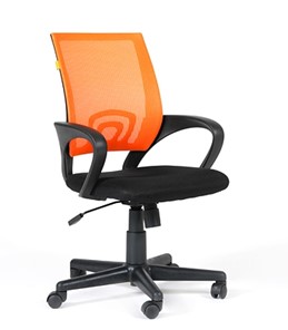 Кресло CHAIRMAN 696 black Сетчатый акрил DW66 оранжевый в Сургуте
