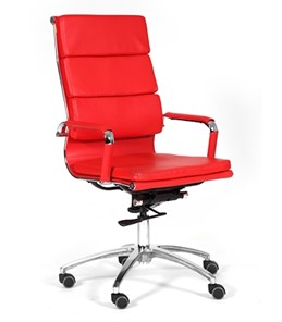 Кресло офисное CHAIRMAN 750 экокожа красная в Югорске