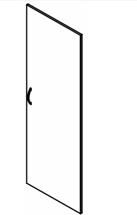 SIMPLE SD-6B Дверь высокая 594х16х1740 серый в Лангепасе - изображение
