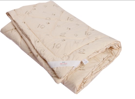 Стеганое одеяло ОВЕЧЬЯ ШЕРСТЬ в упаковке п-э вакуум в Радужном - изображение
